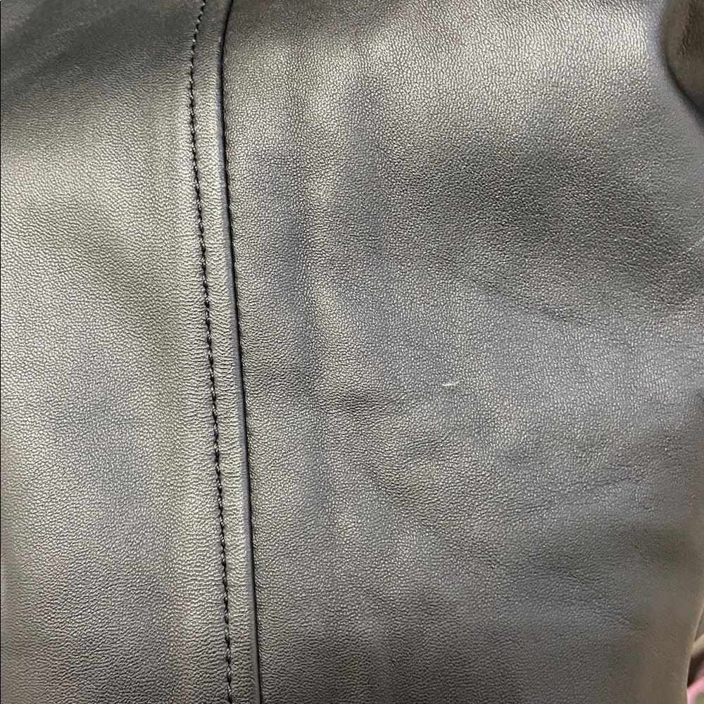 Danier - Classic 90s Vintage Button Down LeatherJacket With Liner - Black S - Picture 12 of 14